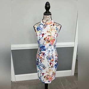 Venus Multicolor Halter Neck Sheath Dress